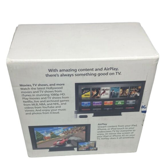 Apple TV 3rd Gen with BOX Digital HD Media Streamer 8GB Wi-Fi Black A1427 - Picture 2 of 10